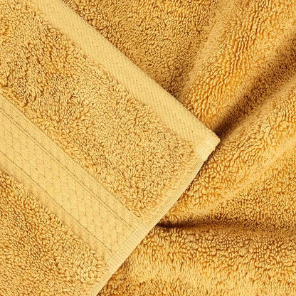 BLUENILEMILLS Madison Egyptian Cotton Bath Towels, Towel Set for Bathroom, Shower, 800 GSM, Bathroom Decor, Highly Absorbent and Ultra-Soft Towels, Bath Essentials, Towels, Set of 4, Gold