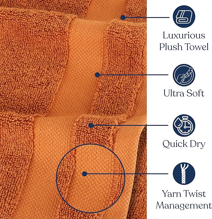 Delara Organic Cotton Luxuriously Plush Bath Sheet Pack of 4 | GOTS & OEKO-TEX Certified | Premium Hotel Quality Towels | Feather Touch Technology|650 GSM Long Staple|Soft, Quick Dry & Ultra-Absorbent