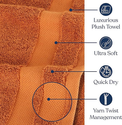 Delara Organic Cotton Luxuriously Plush Bath Towel | GOTS & OEKO-TEX Certified | Premium Hotel Quality Towels | Feather Touch Technology | 650 GSM Long Staple|Soft, Quick Dry & Ultra-Absorbent 30"x58"
