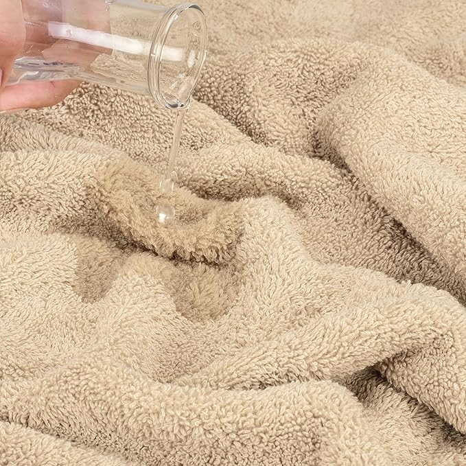 Cotton Paradise 100% Cotton 40x80 Oversized Bath Sheet, Extra Large Turkish Bath Towels for Bathroom, Beige Bathsheet