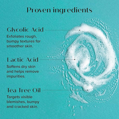 MEDIX Exfoliating Glycolic Acid Body Wash & Face Wash + Coconut Body Lotion Skin Care Set | Coconut Oil Lotion Body Cream & AHA + Lactic Acid Foaming Body Wash For KP Bumps, Keratosis Pilaris, & Acne