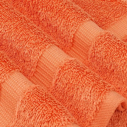 Chakir Turkish Linens | Hotel & Spa Quality 100% Cotton Premium Turkish Towels | Soft & Absorbent (8-Piece Towel Sets, Coral)