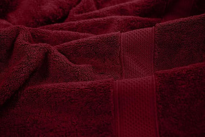 MAURA 6-Pack Premium Turkish Washcloth Set - Ultimate Luxury with Soft, Thick, Super Absorbent, and Oversized Cotton Face Towels - Ideal for a Hotel & Spa Quality Experience in Classic Burgundy