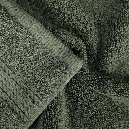 BNM Egyptian Cotton Heavyweight Towels, Ideal For Bathroom, Shower, Spa, Hotel, 800 GSM, Face/ Washcloths, Hand Towels, Bath Towels, Highly-Absorbent, Luxury Basics, 9 Piece Towel Set, Forest Green