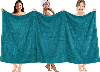 DAN RIVER Pack of 1 Bath Sheet 40x80 Inches, Premium Oversized Towels for Adults, Super Soft and Quick Dry - Teal