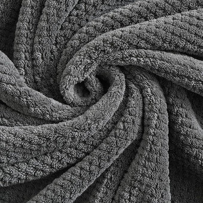 YTYC 29x59 Inch Extra Large Bath Towels Set of 6 Quick Dry Super Soft Microfiber Towels for Bathroom 80% Polyester (Charcoal Grey, 6 Piece)