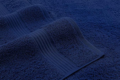 American Veteran Towel, 100% Cotton Turkish Bath Towels for Bathroom 4 Pack, 27x54 Extra Large Premium Soft Drying Bathroom Towels, Navy Blue