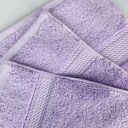 BLUENILEMILLS Madison Egyptian Cotton Towels, Towel Set for Bathroom, Shower, Hotel, Plush, 800 GSM, Highly Absorbent and Ultra-Soft Towels, Bath Essentials, 8 Piece Assorted Towel Set, Purple