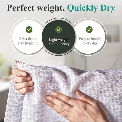 Korean Exfoliating Washcloth 2-Pack – Exfoliating Shower Towel/Body Scrub Cloths for Deep Cleansing & Dead Skin Removal (Fresh Green – Value Set)