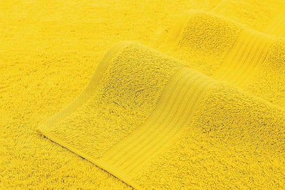 American Veteran Towel, 100% Cotton Turkish 6 Piece Towel Set, Luxury Towels Set of 6 for Bathroom Essentials, 2 Bath Towels 2 Hand Towels 2 Washcloths, Yellow