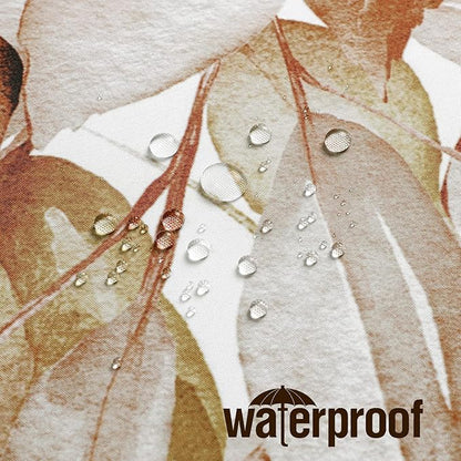Gibelle Long Shower Curtain 72 x 78, Brown Floral Shower Curtain for Bathroom, Watercolor Plant Eucalyptus Leaves Fabric Shower Curtain Set