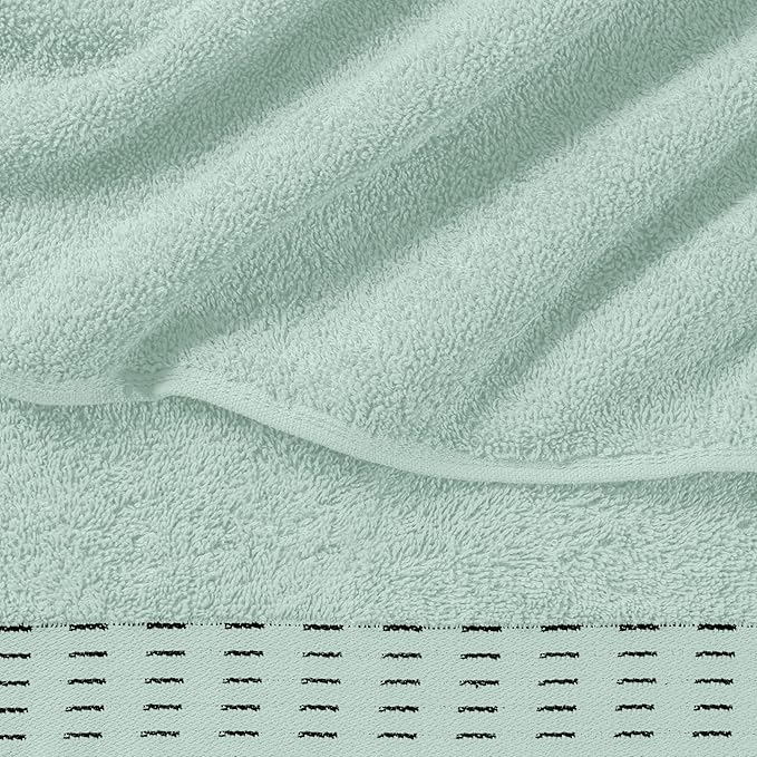 Cotton 2 Pack Oversized Bath Towel Set 28x55 inches, Large Bath Towels, Ultra Absorbant Compact Quickdry & Lightweight Towel, Ideal for Gym Travel Camp Pool - Sea Green