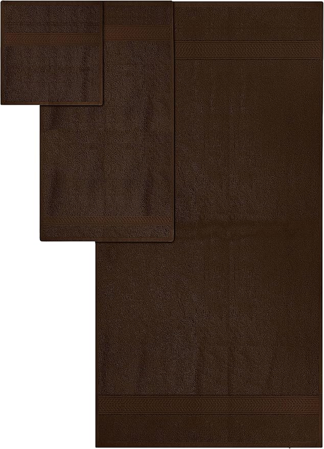 Utopia Towels - Premium Towel Set, Light Brown - 2 Bath Towels, 2 Hand Towels, and 4 Washcloths - 700 GSM Ring Spun Cotton Highly Absorbent Towels for Bathroom, Shower Towel, (8 Pieces)