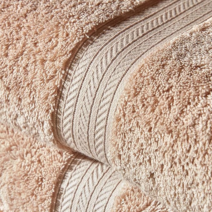 Christy Renaissance 4 Piece Beige Towel Set | 100% Egyptian Cotton | Luxury Bathroom Towels | Soft and Super Absorbent | 675 GSM | 2 Bath Sheet 2 Hand | Driftwood