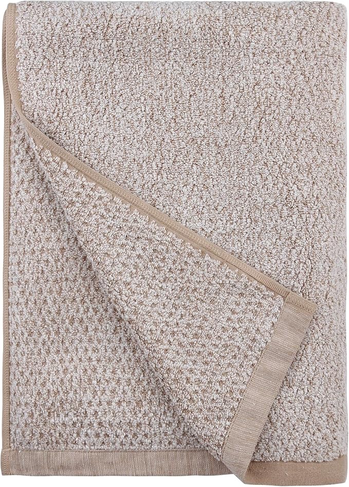 Everplush Diamond Jacquard Bath Sheet, 35" x 66", Brown