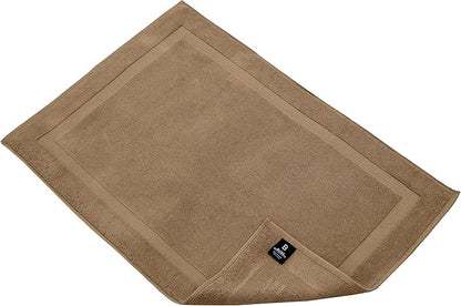 Bumble Towels Bliss Luxury 2 Pack Banded Bath Mats - 22" x 34" - Premium Quality Bath Mat Set - 1000 GSM - Soft Combed Cotton, Absorbent (Mocha)