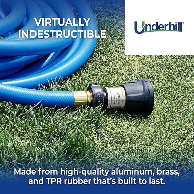Underhill Magnum UltraMAX Premium PRO Series-Full Throttle 1 Inch Garden Water Hose Nozzle, Sprayer, Jet, Metal and Rubber, Adjustable, NG600-SFH-10