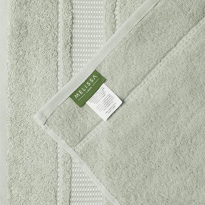 Melissa Linen, Fingertip Towels 4 Pack, 100% Turkish Cotton, Small Hand Towels for Body and Face, 12 x 18 in, Soft and Absorbent, Quick Dry, (Mint Green Fingertip Hand Towels)