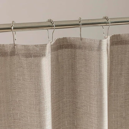 SLEEP ZONE Beige Shower Curtain Waterproof Curtains for Bathroom Decor Bathtub Geometric Shower Curtain 72" × 72"