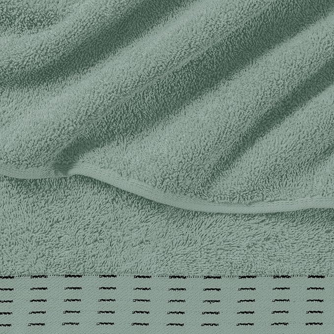 Cotton 2 Pack Oversized Bath Towel Set 28x55 inches, Large Bath Towels, Ultra Absorbant Compact Quickdry & Lightweight Towel, Ideal for Gym Travel Camp Pool - Jade