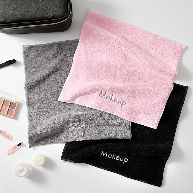 Arkwright Makeup Towels - Bulk Case of 108 - Ultra Soft & Gentle Microfiber Coral Fleece Washcloth Face Make Up Remover, Reusuable Eraser Cloth Essentials for Hosts & Artists, 13 x 13 in, Pink