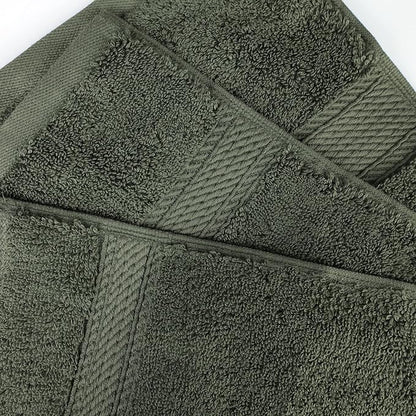 BLUENILEMILLS Madison Egyptian Cotton Towels, Towel Set for Bathroom, Shower, Hotel, Plush, 800 GSM, Highly Absorbent and Ultra-Soft Towels, Bath Essentials, 8 Piece Assorted Towel Set, Forest Green