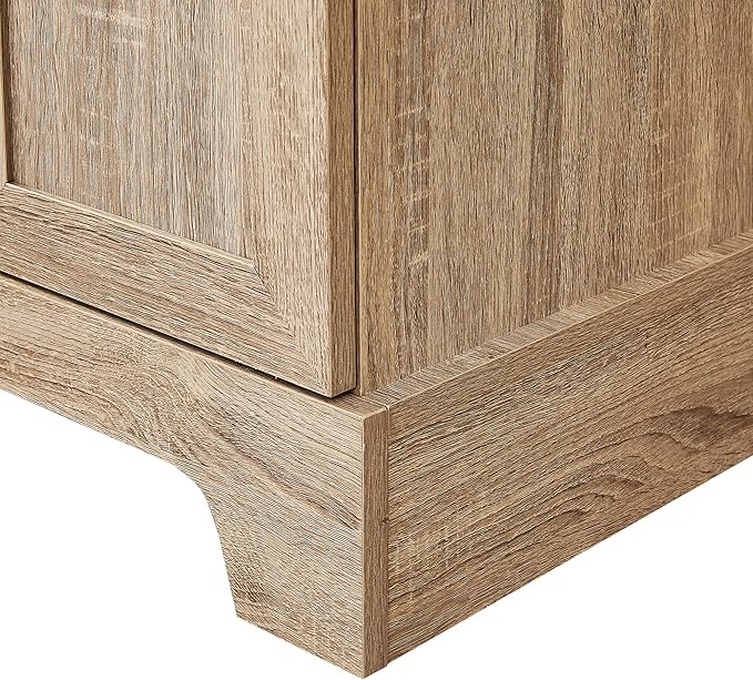 Favfurish 71" Tall Bathroom Storage Cabinet with Doors,Modern Linen Cabinets w/Adjustable Shelves & Anti-Tipping Device,Easy Assembly,Freestanding Organizer for Dining Room,Kitchen,Office,Brown