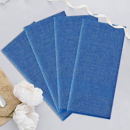 Homaxy Premium Kitchen Towels(18”x 28”, 8 Pack), Large Cotton Kitchen Hand Towels, Flat and Terry Dish Towels, 380 GSM Highly Absorbent Tea Towel Set with Hanging Loop, Blueberry