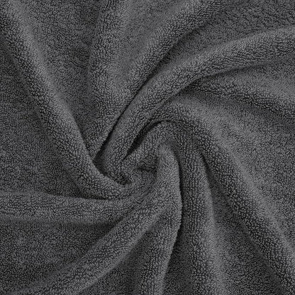American Soft Linen Salem 100% Cotton Turkish 4 Piece Hand Towels for Bathroom, 600 GSM Soft Absorbent Quickdry Hand Face Towel Set, Dark Gray