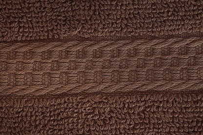 Utopia Towels 12 Pack Premium Wash Cloths Set, 12 by 12 Inches, 100% Cotton Ring Spun, Highly Absorbent and Soft Feel Essential Washcloths for Bathroom, Spa, Gym, and Face, Dark Brown