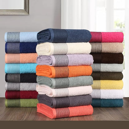 Belizzi Home 100% Cotton Ultra Soft 6 Pack Towel Set, Contains 2 Bath Towels 28x55 inchs, 2 Hand Towels 16x24 inchs & 2 Washcloths 12x12 inchs, Compact Lightweight & Highly Absorbant - Yellow