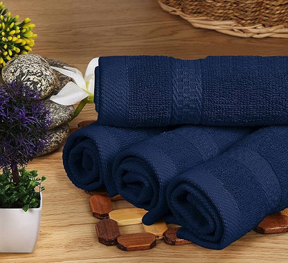 Utopia Towels 8 Piece Luxury Towel Set – Majestic Plush, Super Absorbent & Quicker-to-Dry, Thick 100% Ring Spun Cotton Towels for Bathroom, Spa & Hotel – 2 Bath, 2 Hand, 4 Washcloths, Navy Blue