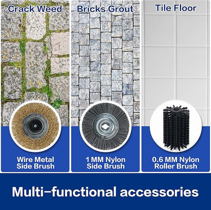 Electric Grout Cleaner Machine | Lightweight Machine Safely Cleans Grout Between Floor Tiles | Grout Cleaner for Tile Floors, Patio, Board, Bricks, Carpet, Pavements
