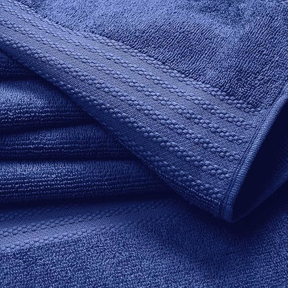 GLAMBURG Ultra Soft 6-Piece Hand Towel Set 16x28-100% Ringspun Cotton - Durable & Highly Absorbent Hand Towels - Ideal for use in Bathroom, Kitchen, Gym, Spa & General Cleaning - Navy Blue