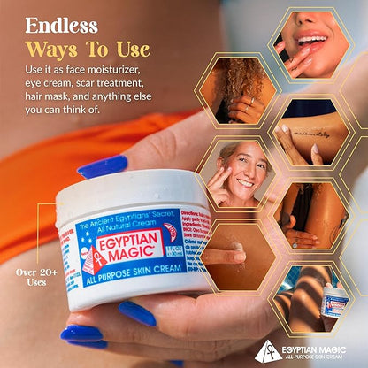 Egyptian Magic - All Purpose Face, Body, and Dry Skin Moisturizing Cream, Skin Protectant for Women & Men, 1oz Jar