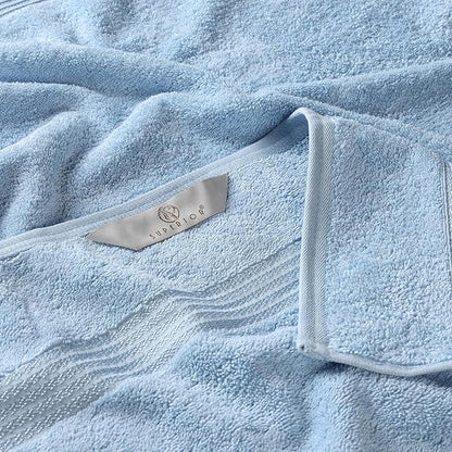 Superior Egyptian Cotton 8-Piece Hand Towel Set, Towel Basics For Quick Dry, Absorbent Small Towels, Facial, Spa, Kitchen, Bathroom Essentials, Apartment, Guest Bath, Soft, Washcloth, Light Blue