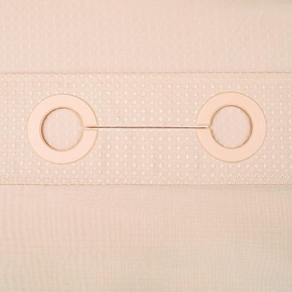 River Dream Heavyweight No Hooks Required Dotted Waffle Weave Shower Curtain with Snap in Liner - 71W x 74H,Hotel Grade,Spa Like Bath Curtain,Pink