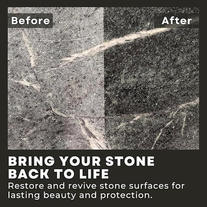 Soapstone Ultimate Care Kit - Soapstone Wax, Soap-Stone Oil, Stone Spray Cleaner, Scraper, Large Applicator, 3 Microfiber Cloths - Complete Protection for Stone Surfaces - Made in USA