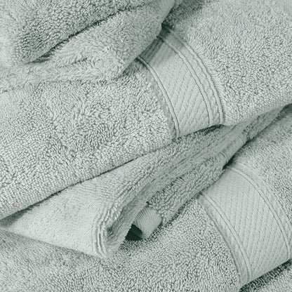 Superior Egyptian Cotton Pile 6 Piece Towel Set, Includes 2 Bath, 2 Hand, 2 Face Towels/Washcloths, Ultra Soft Luxury Towels, Thick Plush Essentials, Guest Bath, Spa, Hotel Bathroom, Sea Foam