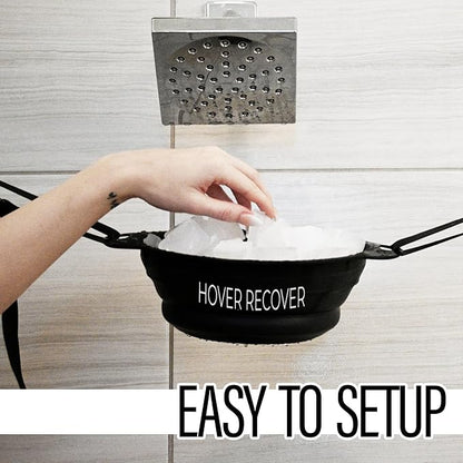 Ice Shower | Portable Cold Therapy Attachment for Any Shower | Ice Bath Recovery for Sore Muscles, Stress Relief, Camping, Hiking & Post-Workout Plunge | Home Cold Plunge Tub – Black