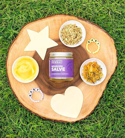 Ora's amazing Herbal, Newborn Salve, Diaper Rash Cream, Calendula Baby Balm, EWG Verified Baby Ointment, Acne Eczema, Butt Cream, Infant Massage, Natural Paraben Free, Good for Sensitive Skin 1 & 4 oz