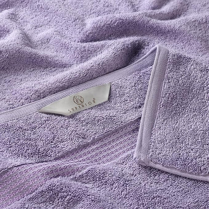 Superior Egyptian Cotton 4-Piece Bath Towel Set for Shower, Bath, Spa, Resort, Hotel, Soft Body Towels, Airbnb Essentials, Apartment, Dorm, Quick Dry, Absorbent, Bathroom Basics, Royal Purple