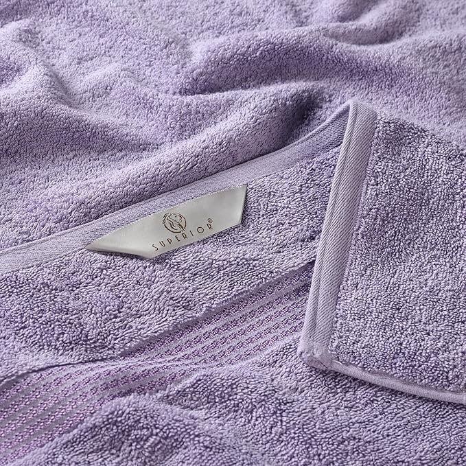 Superior Egyptian Cotton 6-Piece Towel Set, Bathroom Essentials, Towels For Bathroom, Apartment, Airbnb, Guest Bath, Face, Hand, Bath Towels, Washcloths, Absorbent, Fast Drying, Royal Purple