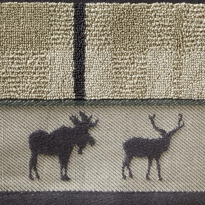 SKL Home Yellowstone Grand Teton Bath Towel, Taupe 50.00" x 27.00"