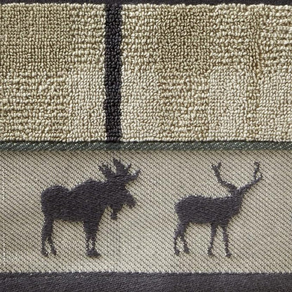 SKL Home Yellowstone Grand Teton Bath Towel, Taupe 50.00" x 27.00" (Pack of 12)