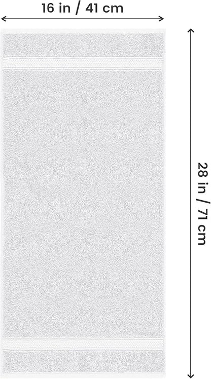 Utopia Towels 6 Pack Premium Hand Towels Set, 16 by 28 inches, 100% Ring Spun Cotton, Ultra Soft and Highly Absorbent 600GSM Towels for Bathroom, Gym, Shower, Hotel, and Spa, White