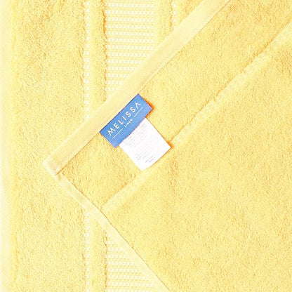Melissa Linen, Fingertip Towels 4 Pack, 100% Turkish Cotton, Small Hand Towels for Body and Face, 12 x 18 in, Super Soft, Absorb Water, Quick Dry, (Light Yellow Fingertip Towels)