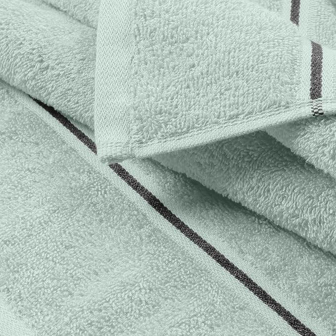 MyOwn Ultra Soft Cotton 6 -Piece Hand Towel Set 16x24 Inch, Ideal for use in Bathroom, Kitchen, Gym, Spa & General Cleaning, Compact & Lightweight Multi Purpose Hand Towels - Sea Green