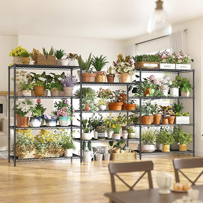 Storage Shelves Metal Shelving Unit 6Tier Wire Shelving Rack 1200LBS Heavy Duty, Adjustable Pantry Shelves, Metal Shelf for Kitchen,Garage Shelving,Closet Shelves,75" Hx 36" Wx 18" D
