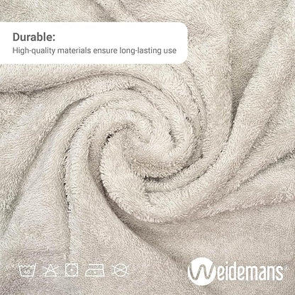 100% Cotton Washcloths Set 13” x 13” | Silver Towels | Set of 6 Ultra Soft and Highly Absorbent Washcloths Sets for Bathroom, Gym, Spa | Machine Washable Face Towel